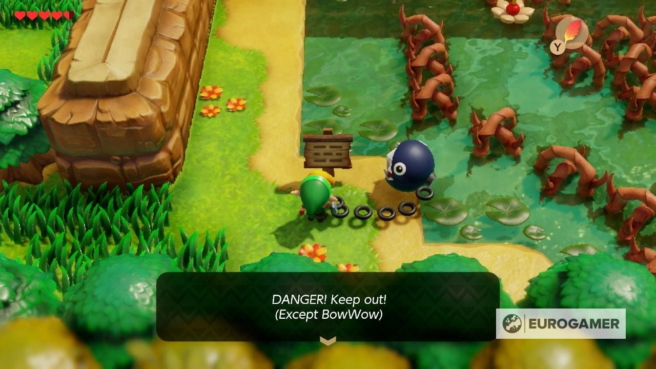 Zelda Link's Awakening Rescuing BowWow from Tal Tal Heights and